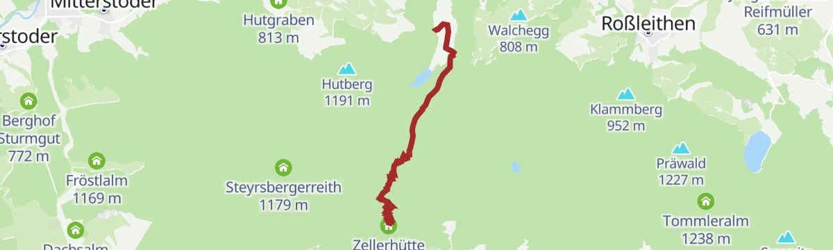 Route map: Bike & Hike Zellerhütte vom Schafferteich